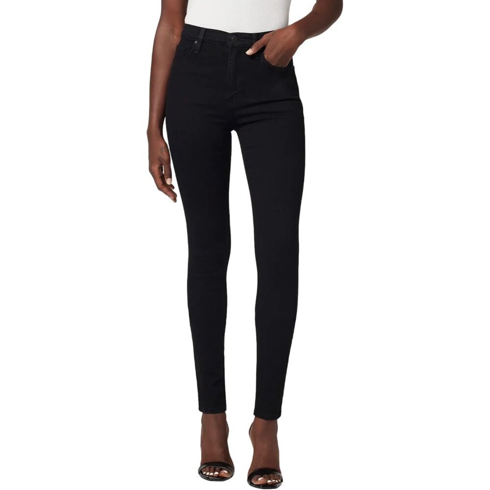 Women's High-Rise Skinny Jeans Black Size 27 Cotton Modal Elastane Casual